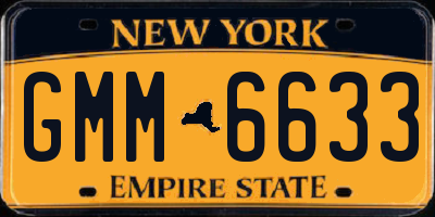 NY license plate GMM6633