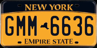 NY license plate GMM6636