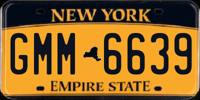 NY license plate GMM6639
