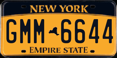 NY license plate GMM6644