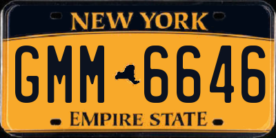 NY license plate GMM6646