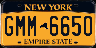 NY license plate GMM6650
