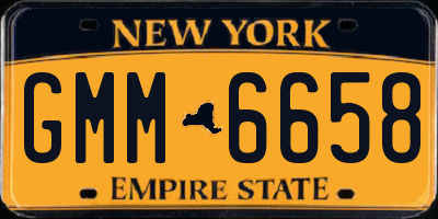 NY license plate GMM6658