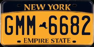 NY license plate GMM6682