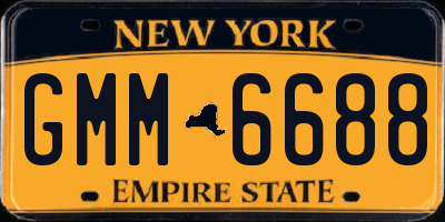 NY license plate GMM6688