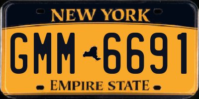 NY license plate GMM6691