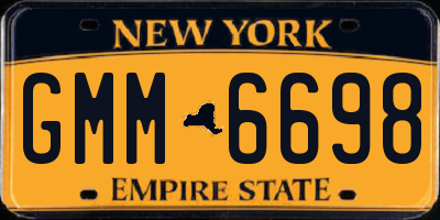 NY license plate GMM6698