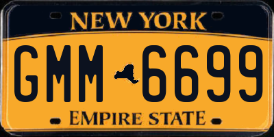 NY license plate GMM6699