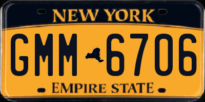 NY license plate GMM6706