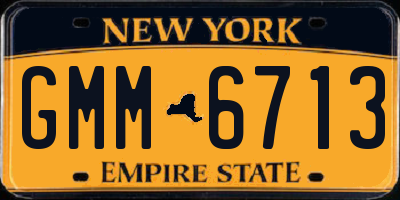 NY license plate GMM6713
