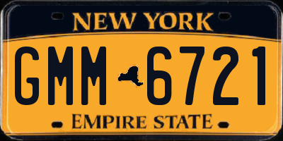 NY license plate GMM6721