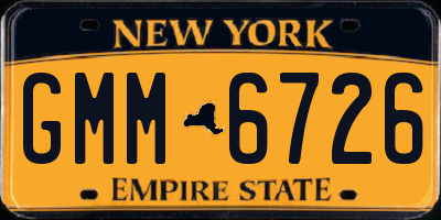 NY license plate GMM6726