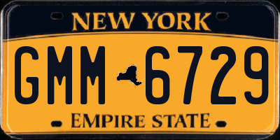 NY license plate GMM6729