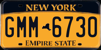 NY license plate GMM6730