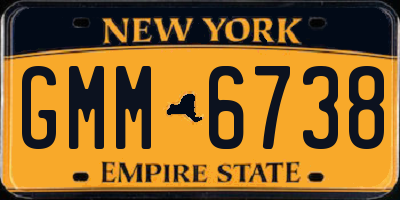 NY license plate GMM6738