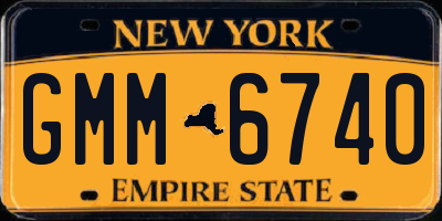 NY license plate GMM6740