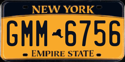 NY license plate GMM6756