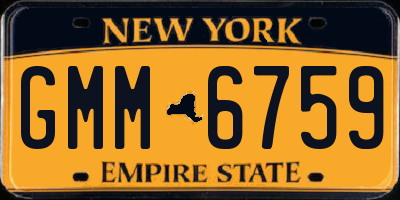 NY license plate GMM6759