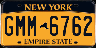 NY license plate GMM6762