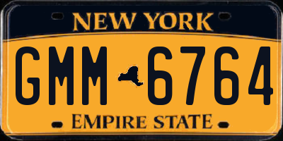 NY license plate GMM6764