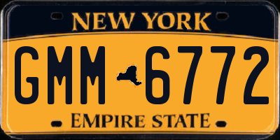 NY license plate GMM6772