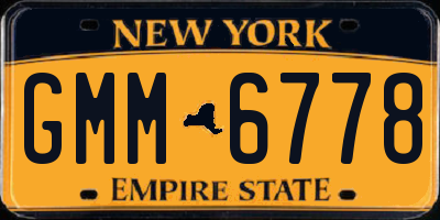 NY license plate GMM6778