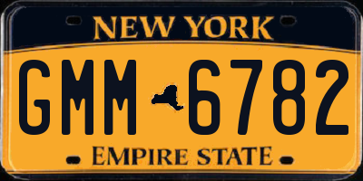 NY license plate GMM6782