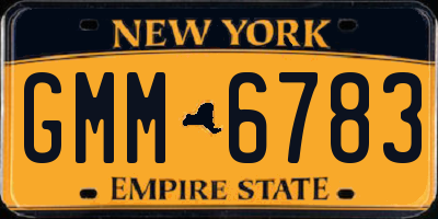 NY license plate GMM6783