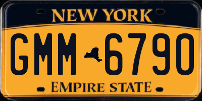 NY license plate GMM6790