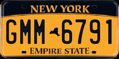 NY license plate GMM6791