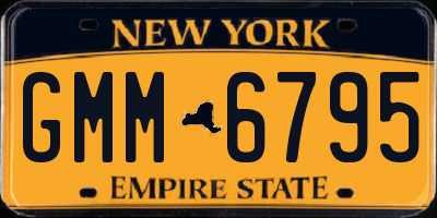 NY license plate GMM6795