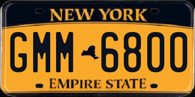 NY license plate GMM6800