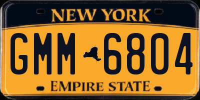 NY license plate GMM6804