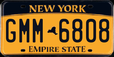NY license plate GMM6808