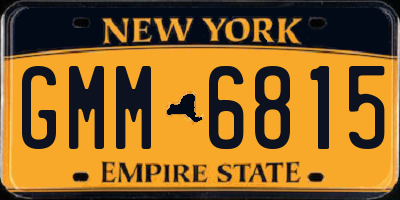 NY license plate GMM6815