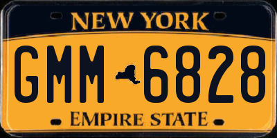 NY license plate GMM6828