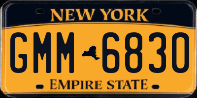 NY license plate GMM6830