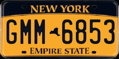 NY license plate GMM6853