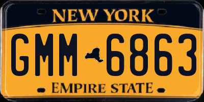 NY license plate GMM6863