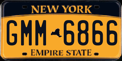 NY license plate GMM6866