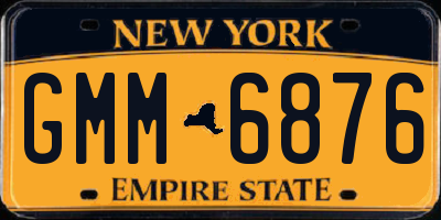 NY license plate GMM6876