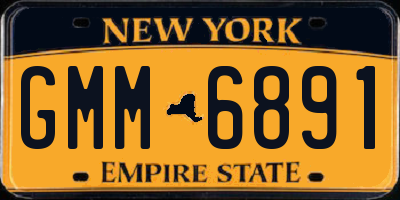 NY license plate GMM6891
