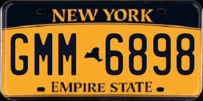 NY license plate GMM6898