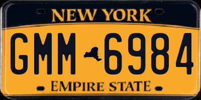 NY license plate GMM6984