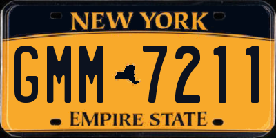 NY license plate GMM7211