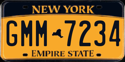 NY license plate GMM7234