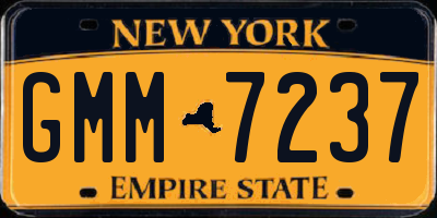 NY license plate GMM7237