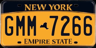 NY license plate GMM7266