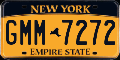 NY license plate GMM7272