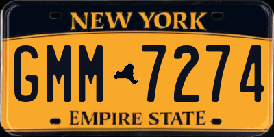NY license plate GMM7274